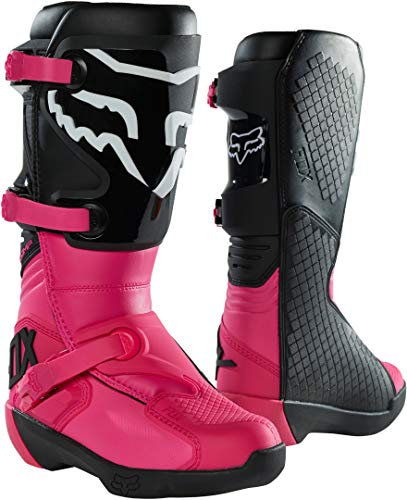FOX RACING Comp Boot, Stivali da Motocicletta Donna, Nero/Rosa, 41.5 EU