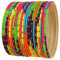 Touchstone NEU Indische Bollywood „Colorful 2 Dozen Armreifen-Kollektion“, golden glitzernd, strukturiert, Mehrfarbig, extragroß, Designer-Schmuck-Armreifen, 24er-Set für Damen.