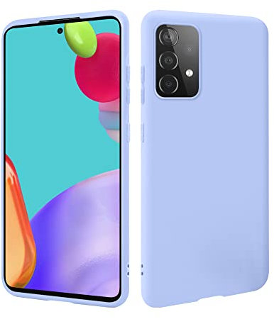 HSP Hülle für Samsung Galaxy A52 5G/4G & A52s 5G [Staubabweisend] Handyhülle | Premium TPU Silikon Case Schutzhülle | Kratzfest Stoßfest Fallschutz | Kabelloses Laden | Passgenau Dünn Matt | Hellblau