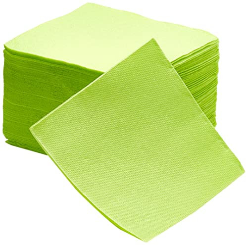 Le Nappage - Papierservietten Tex Touch - Farbe Anisgrün - FSC®-zertifizierte Servietten - Recycelbar und biologisch abbaubar - Packung mit 50 anisgrünen Servietten Größe 24 x 24 cm