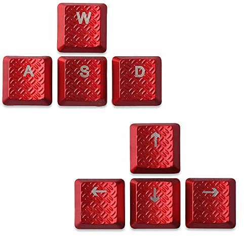 Texture Tactility Backlit Keycaps Replacement Suitable for Logitech G813/G815/G913/G915 TKL RGB Mechanical Gaming Keyboard (WASD+Arrow Keys) (Red)