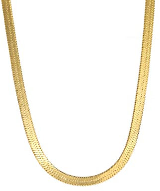 VASSAGO Collane a spina di pesce per uomini e donne, in acciaio inox oro argento catena catena girocollo gioielli regali, 20 Zoll, Acciaio inossidabile