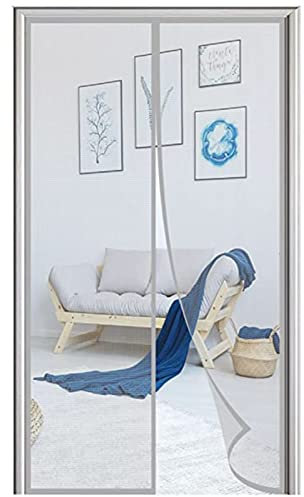 Selbstschließendes Moskitonetz, 120 x 260 cm Zeltnetz Moskitonetz, automatisch geschlossenes Faltnetz, praktisch für Kinder und Haustiere, grau