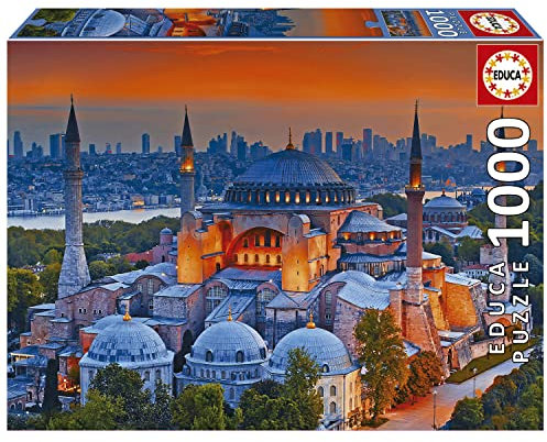 Educa - Puzzle 1000 Teile für Erwachsene | Blaue Moschee, 1000 Teile Puzzle für Erwachsene und Kinder ab 14 Jahren, Istanbul, Türkei, Orient (19612)