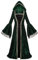 maxToonrain Costume medievale da donna, taglia 20, costume di Halloween rinascimentale, vestito rinascimentale, in velluto, vintage, gotico, vittoriano, da donna, colore verde, M