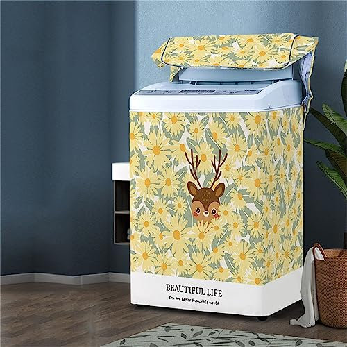 Odot Funda Lavadora de Carga Superior Funda, Lavadora Exterior Impermeable con Cremallera para Lavadora y Secadora de Carga Superior (XS Capacidad 2-4,2kg,K)