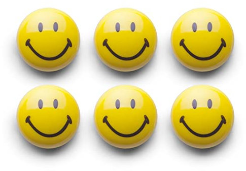 Magent Set 6-teilig Smiley Kunststoff Zeller