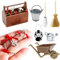 NETUME Boîte à Outils Miniature D'accessoires de GNOME, 13 Pièces Mini Boîte à Outils en Bois avec Outils, Décoration de Jardin Miniature, Accessoires Maison de Poupee, Miniature Ornament