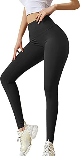 Black Friday Angebote 2024 Ab Wann Leggings Damen, Jogginghose Damen Yoga Sport Set Radlerhose Trainingsanzug Sportbekleidung Sportleggins Damen Lang Sport Leggings Jeans(Schwarz,XL)