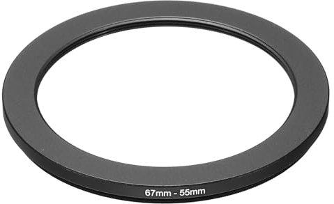 PATIKIL 67mm-55mm Metal Step Down Ring, Camera Lens Filter Adapter Ring Aluminum Filter Adapter Ring for Camera Lenses Hood, Black