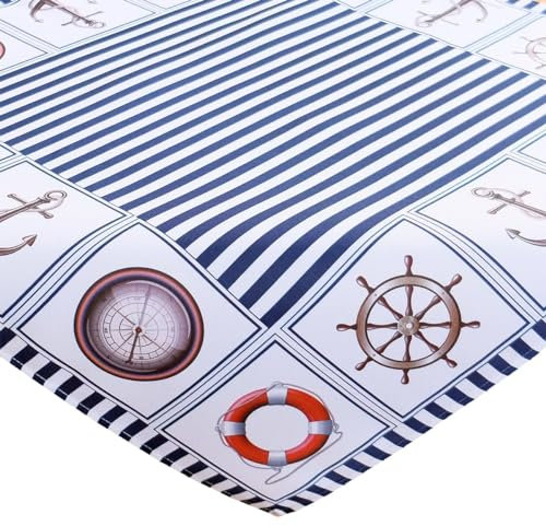 matches21 HOME & HOBBY Tischdecke Teresa 85 x 85 cm Maritime Streifen & nautische Motive Bedruckt Mitteldecke Polyester