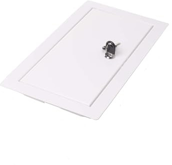 Aqbau® Revisionsklappe trockenbau 25x40 cm Revisionstür mit schloss, Revision Wartungstür, Wartungstür, serviceklappe, wartungsklappe trockenbau aus metall Weiß