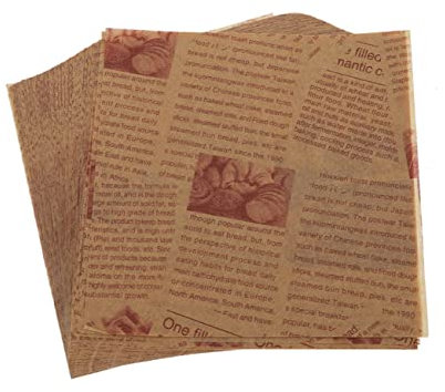 Cabilock 200piezas Papel Unid Para Hornear Freidora Vapor Parrilla Envolver Alimentos Diseño Vintage Aceite Calor