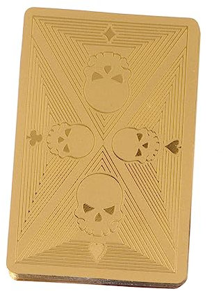 TOYANDONA Brettspiel-Poker Pokerkarte Aus Papier Partykram Leuchtender Schürhaken Schlittschuhwächter Hockey Spielkarten Aus Metall Gold Blatt Partyzubehör Für Erwachsene Skelett Schachbrett
