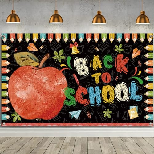 Fotohintergrund für den Schulanfang, Banner, 1. Schultag, Dekoration und Zubehör für Zuhause, Schule, Klassenzimmer, Büro