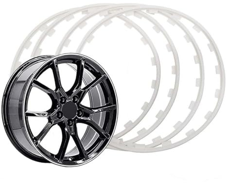 LNZKX Felgen Nabenschutz Dekorstreifen für Mercedes Benz C Klasse Sedan W206 W205 W204 W203 W202 CL203 Sedan Saloon, Anti Kratzer Nylonmaterial Kleberfreie Installation Auto Felgenschutz