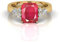 LMDPRAJAPATIS 10,00 Karat Vintage Art Deco Rubin Edelstein Geburtsstein Jahrestag Vergoldet Ring für Damen Gelbgold plattiert Rubin, Mit Gelbgold vergoldet, Rubin