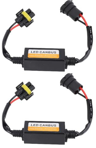 SUPYINI 2er-Pack LED-Scheinwerfer-Canbus-Decoder mit H8-H9-H11-Anschluss, Anti-Flacker-Kabelbaum-Fehlerwiderstand-Unterdrückungskondensator für Fahrzeugscheinwerfer