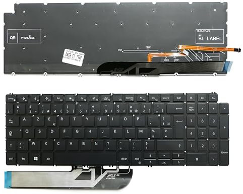 Clavier FRANÇAIS AZERTY Dell INSPIRON 15 7590/5584 / 5590/5593 / 5594/5598 + rétro-éclairage