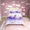 Loussiesd Ballett Bettwäsche Mädchen 135x200cm Rosa Kleine Ballerina Tänzerin für Kinder Nettes Betten Prinzessin Lila Bettbezug