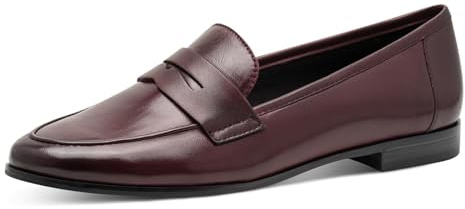 Marco Tozzi Damen Slipper aus Leder Spitz, Rot (Bordeaux), 38 EU