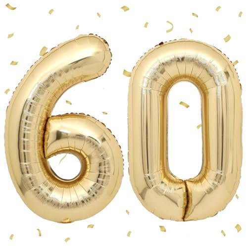 Weißgold Luftballon 60,Zahlen Luftballon Weißgold,40 Zoll Weißgold Folienballon 60,Weißgold Zahlenballon 60 Helium Ballon Luftballon 60 Geburtstag für Geburtstagsdeko Frau Mann Jubiläum Party Deko