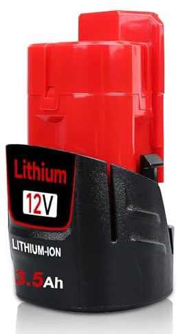 12V 3.5Ah Lithium-ion Battery Replacement for Milwaukee 12V Battery Compatible with Milwaukee Power Tool 48-11-2401 48-11-2402 48-11-2411 48-11-2420 48-11-2460