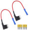 2pcs Car Fuse Tap Add a Circuit Adapter 12V with 2pcs Micro3 ATL Blade Type Fuse 5A