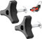 QHFlashbuy Poignée à Bouton Triangulaire,2 Pièces Poignée de Tondeuse à Gazon,Universelle Tondeuse à Gazon Triangle Poignée,Accessoires Pour Tondeuse à Gazon