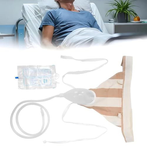 Bolsas de orina de viaje para hombres, urinario portátil de 1000 ml, sistema de recolección de orina, dispositivos para la incontinencia masculina en pacientes postrados en cama, reutilizables.