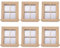 Dollhouse Windows 1 12 Scale 6PCS Wooden 4-Pane Doll House Window with Clear Glass 3.4x3.9x0.9 inch Dolls House Accessories for DIY Dollhouse or Model