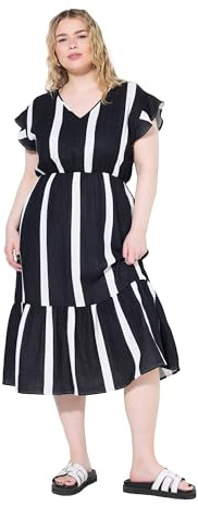 Studio Untold Damen Midikleid schwarz 42+