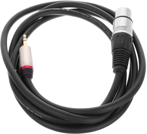 EXQUIMEUBLE Audio Cable Trs to Mini Xlr Female for Guitar Patch Cables Stereo Plug to Mini Xlr Female Pin to Trs Cord for Audio Devices
