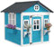 Outsunny Cabane Enfant extérieur, Maison Enfant extérieure, avec Porte, fenêtres et jardinières, cabane de Jardin pour Enfant 3-8 Ans, 114 x 126,4 x 135 cm, Bleu