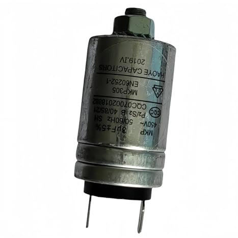 Jfbsgbs Condensateur MKP305 3UF 450 V for Lave-Vaisselle, Boîtier en Aluminium avec 2 Broches