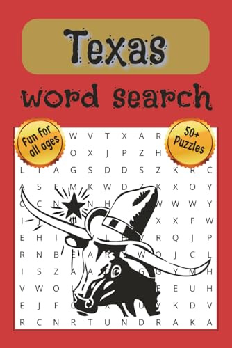 Texas Word Search Puzzle Book: Word Search with Easy to Read Print about Texas, Texas Longhorns, Texas Lone Star and more | 6x9minches, 110 pages | ... Gift for Vacations, Holidays, and Free Times
