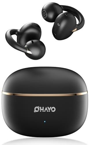 OHAYO A7 Auriculares Inalámbricos Bluetooth 5.4: 4,7g Ultraligero Auriculares Deportivos Open-Ear, 6.5H de Reproducción, Controladores de 12 mm, IPX6 Impermeable para Ciclismo, Running y Yoga