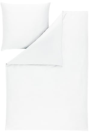ESTELLA Kissenbezug Valetta | Weiss | 40x40 cm | seidig-glänzende Oberfläche | pflegeleicht & trocknerfest | atmungsaktiv & anschmiegsam | 100% Baumwolle