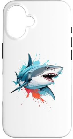 Hülle für iPhone 16 Tolle Shark Jump Logo-Grafik