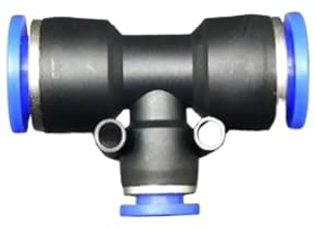 HSMXNEONJB 12-6-12mm T-Stück 3-Wege-Plastik Push In zu One Touch Fitting Pneumatische Luft