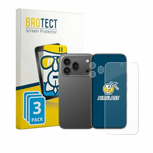 BROTECT Schutzglas für Honor 600 Pro | (Display+Kamera) 3 Stück Transparenter Displayschutz Made in Germany Schutzfolie Panzer Folie Glas 9H Einfache Montage Clear