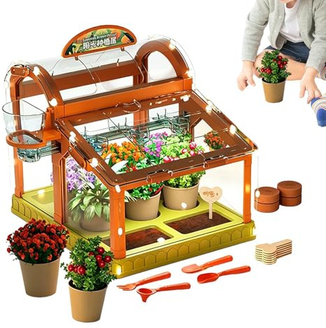 Kit Cultivo Plantas Para Niños Juguetes Ciencia Con Luces Cultivo | Juguete Infantil Educativo De Ciencias Y Jardinería De Plantas Para Niños Niñas Aula Hogar Granja Naturaleza Interior