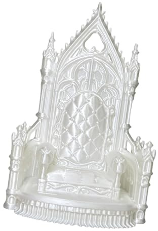 Figura decorativa de trono gótico clásico impreso en 3D para estante de escritorio, 11 cm de altura, decoración artística de la casa