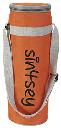 Borsa termica per bottiglie fino a 1,5 litri con tracolla regolabile, orange