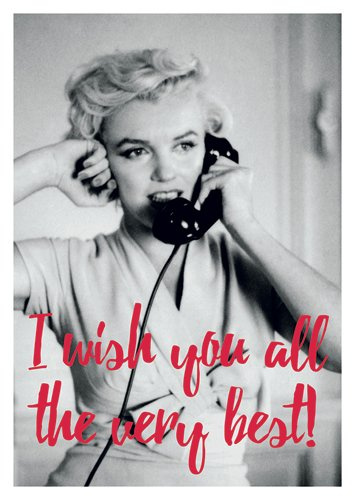 modern times Postkarte MARILYN MONROE - Motiv: MARILYN MONROE I WISH YOU ALL, Anlass: International Geburtstag, Künstler/Verlag SHAW, Sam/Sam Shaw Inc. marilynmo, Größe: A6