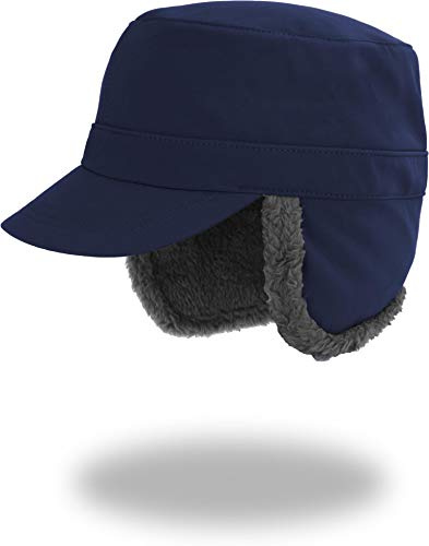 normani Winddichte Winter-Cap mit Fleecefutter, Ohren & Nackenschutz