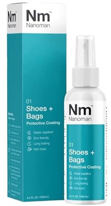 Water Repellent/Waterproof Spray for Shoes, Sneakers, Sports Shoes & Bags. Premium Nanotech Formula. Contains No Fluoropolymers, No Alcohols No PFAS.
