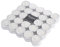 Bougies Set de 50 Chauffe-Plat Coloris Blanc