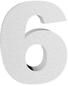 Anzahl 6 (sei) 3D Polystyrol (25 cm Höhe) 4 cm Stärke - für Schilder und Schreiben