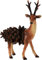matrasa Dekofigur Rentier & Tannenzapfen 15cm - Hirsch Figur Weihnachtsdeko Herbstdeko
